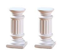 F Fityle Lot de 2 colonnes romaines grecques en résine, sculptures décoratives pour événements et décoration de terrasse, Style A