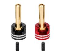 F Fityle Lot de 2 Connecteurs et Poignées pour Dissipateur Thermique, Fiches En Laiton de 4 Mm pour Camions à L'échelle 1:10