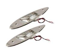 F Fityle Lot de 2 Feux de Navigation Marine, feu de signalisation pour Bateau, en Acier Inoxydable Robuste, de Remplacement Professionnel, 1,5 W, Alimentation