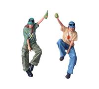 F Fityle Lot de 2 figurines miniatures de fille à l'échelle 1:64, pour dioramas, trains, maquettes architecturales, petits ornements, figurines miniatures