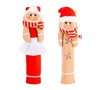 F Fityle Lot de 2 housses de protection antidérapantes pour poignée de réfrigérateur, décoration de Noël, pour la maison, pour la cuisine