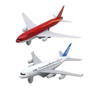 F Fityle Lot de 2 modèles d'avion décoratifs en Alliage pour décoration de Bureau, Jouet pour Enfants, idéal pour commémorer Une cheminée, Rouge Blanc