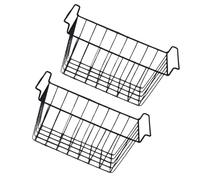 F Fityle Lot de 2 paniers de congélation pour réfrigérateur avec poignée, Panier de Rangement Portable en Fil de Fer, Poubelle de Garde-Manger pour Magasin de, 44.5 Cm X 24.5 Cm X