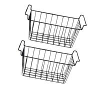 F Fityle Lot de 2 paniers de congélation pour réfrigérateur avec poignée, Panier de Rangement Portable en Fil de Fer, Poubelle de Garde-Manger pour Magasin de, 39cmx20cmx20cm