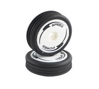 F Fityle Lot de 2 pneus avant pour voiture télécommandée 1/24, pièces de rechange haute performance, faciles à installer, pour modèle de voiture télécommandée