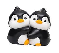 F Fityle Lot de 2 statues de pingouins servant de serre-livres, objets de décoration et de collection, parfaits pour une entrée de chambre.