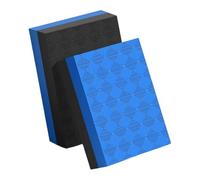 F Fityle Lot de 2 Tapis de réception insonorisés pour haltérophilie, Protection de Sol pour Exercices et entraînements au Bureau, Noir Bleu 50x40x4cm