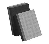 F Fityle Lot de 2 Tapis de réception insonorisés pour haltérophilie, Protection de Sol pour Exercices et entraînements au Bureau, Noir Gris 50x40x4cm