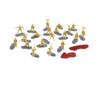 F Fityle Lot de 20 Figurines de Soldats à l'échelle 1:35 pour Enfants et Adultes, Miniatures Uniques pour Jeux, scènes Miniatures, Table de Sable, bac à, Jaune