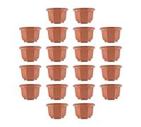 F Fityle Lot de 20 Pots de Fleurs décoratifs Modernes avec Trous de Drainage pour Bureau, Maison, pépinière, Jardin, Bureau, 9.5 Cm X 10 Cm