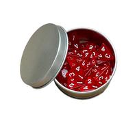 F Fityle Lot de 25 dés à pour jeu de rôle, jeu de dés polyédriques en acrylique, D4, 16mm, Rouge
