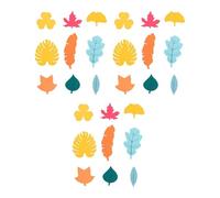 F Fityle Lot de 27 Jouets Éducatifs en Bois pour Identifier Feuilles, Jouet Sensoriel Éducatif, Apprendre à Reconnaître Couleurs et Formes, Jeu de Développement Cognitif et Motricité Fine