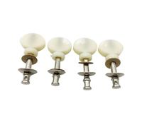 F Fityle Lot de 4 mécaniques de ukulélé universelles, faciles à installer, pour un précis en concert, Argent et Blanc