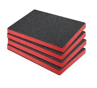 F Fityle Lot de 4 mousses de protection amovibles et découpables pour boîtes à outils, doublures de tiroir pour emballage, 40x50x3cm