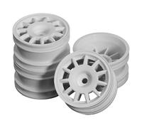 F Fityle Lot de 4 moyeux de roue pour voiture de course, jantes RC, accessoires haute performance, compatibles avec les modèles 1/10 Tjxx MB01 Hbbx