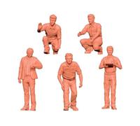 F Fityle Lot de 5 figurines miniatures à l'échelle 1:64, miniatures décoratives peintes, micro-, 2x1x1cm
