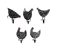 F Fityle Lot de 5 piquets de Jardin en Acrylique pour Poules, décoration de Jardin 2D pour terrasse extérieure