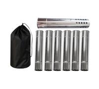 F Fityle Lot de 6 tubes de cheminée anti-brûlure avec pochette de rangement, rallonge de tuyau de poêle pour camping et pique-nique