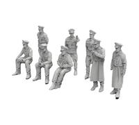 F Fityle Lot de 8 Figurines Miniatures de Soldats, dioramas, Figurines d'hommes en résine, Jouets d'officiers allemands pour Table de Sable, 5cm