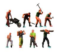 F Fityle Lot de 8 figurines miniatures de travailleurs à l'échelle 1/64, accessoires photo, scènes, mini modèles, petites personnes pour aménagement de