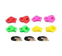 F Fityle Lot de 8 Supports d'escalade pour Les Mains et Les Pieds, Sangles à cliquet de Couleur aléatoire, Jouets pour Enfants pour l'escalade en, 3 Sangles à Cliquet