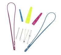 F Fityle Lot de 9 Enfileurs à Cordon de Serrage, Comprenant 2 Enfileurs à Cordon en Plastique Souple, 2 Crochets à Boucle de Couture, 2 Pinces à épiler, 3