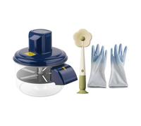 F Fityle Machine à Éplucher de Raisins Électrique, Appareil d'Épluchage Démontable de Fruits USB Rechargeable, Outil Automatique avec Lame en Acier Inoxydable pour Éplucher Ail/Tomate/Cerise, Bleu