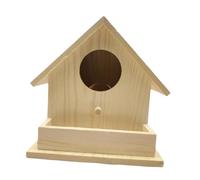 F Fityle Maison d'oiseau en Bois, boiseries suspendues, Cabine de Chalet décorative avec Stand de perchoir nid pour, Le Balcon, l'arbre, la