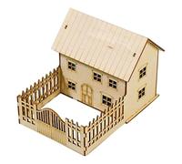 F Fityle Maison Miniature en Bois à l'échelle 1/64 et 1/60, Non Peinte, Ornement Unique, Accessoires de Construction à Faire soi-même, Fini pour Diorama, Style C