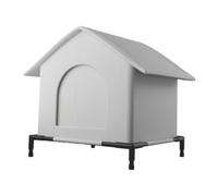 F Fityle Maison pour Chat Extérieur Cube Étanche surélevé Abri Douillet avec Coussin Moelleux pour Chat et Chiot Fabriqué en Tissu Oxford Adapté pour Garage Po, L