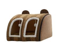 F Fityle Maison pour Chat pour Animaux de Compagnie Lit de Couchage pour Animaux de Compagnie Maison pour Chat Grotte Auto-chauffante Semi-fermée Maison Chaude