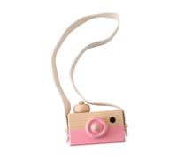 F Fityle Mini Appareil Photo en Bois, Jouet de Simulation, Cadeau décoratif Unique avec Sangle de Cou, Accessoires photographiés pour Enfants, garçons et, Rose