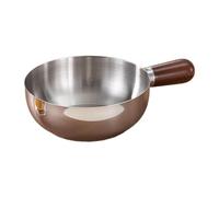 F Fityle Mini Casserole à Lait Chaud, faitout à Beurre, ustensile de Cuisine Portable en Acier Inoxydable, Petite Casserole, Argent