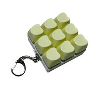 F Fityle Mini clavier à 9 boutons, jouet à multifonctionnel pour portes, murs, ornement à suspendre, clavier mécanique, Jaune