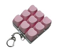 F Fityle Mini clavier à 9 boutons, jouet à multifonctionnel pour portes, murs, ornement à suspendre, clavier mécanique, Rose
