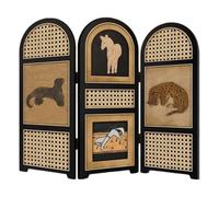 F Fityle Mini paravent pliable pour décoration d'intérieur, petits objets d'art, belles étagères décoratives, accessoires de collection pour chambre à