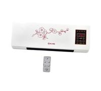 F Fityle Mini Split Climatiseur Mural Réversible 1200W, Pompe à Chaleur Sans Unité Extérieure, Climatiseur Split Portable, Système Chauffage et Refroidissement avec Minuterie 8H, Fleur Rouge