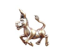 F Fityle Mini statue d'âne, figurine miniature en laiton portable à poser sur une table, idéale pour décorer un salon, un tableau de bord de voiture ou une