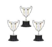 F Fityle Mini trophées décoratifs, 3 pièces, Ornements, Mini Coupes de trophée pour Tournoi Sportif, Accessoires de Reconnaissance, récompenses, Prix gagnants, Argent