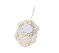 F Fityle Miroir décoratif mural en macramé tissé, en acrylique, idéal comme cadeau pour une mère, idéal pour une entrée, une maison ou un salon.
