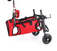 F Fityle Mobilité Dispositif de Support pour Chien Harnais Orthopédique Chariot d'Équilibre Cadre Flexible Roues Absorbantes Adapté à Chiens en Convalescence Promenade, Rouge, Rouge, XXS