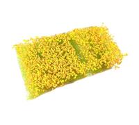 F Fityle Modèle de nid d'herbe, simulation de gazon, décoration de terrain fait à la main, gazon artificiel pour aménagement de ferroviaire, Jaune Orangé