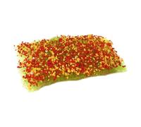 F Fityle Modèle de nid d'herbe, simulation de gazon, décoration de terrain fait à la main, gazon artificiel pour aménagement de ferroviaire, Rouge Orange