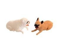 F Fityle Modèle réduit d'animal à l'échelle 1/64, Accessoire de décor en résine, Peinture réaliste pour dioramas et décorations à Faire soi-même, Bouledogue