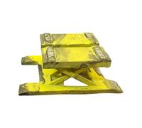 F Fityle Modèle réduit de pont élévateur de garage au 1/64e, pour diorama, décoration ou objet de collection, Jaune