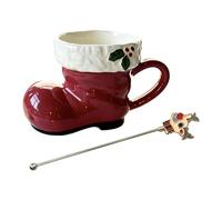 F Fityle Mug Botte de Noël, Tasse à Boire créative et Charmante, mug Petit-déjeuner de 300 ML, Tasse à thé au Lait ou à Eau avec Anse pour la Maison et Le, Mug avec Agitateur