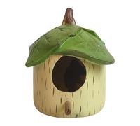F Fityle Nichoir à Oiseaux Suspendu en Plein air, abri à Feuilles, nouveauté en résine, nid, nid d'oiseau pour clôture d'arrière-Cour, Patio et Cour