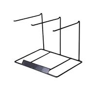 F Fityle Organisateur de bijoux en métal présentoir suspendu pour porte-clés bandeaux pendentif commode, 3 Rangs Blanc