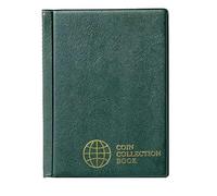 F Fityle Page de Collecte de pièces, classeur de l'organisateur, boîtier de 120 Poches, Penny de Rangement de Poche pour collecteurs, Vert