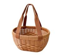 F Fityle Panier à en imitation osier, tressé à la main avec anse, idéal pour les pique-niques, de fleurs et les courses.